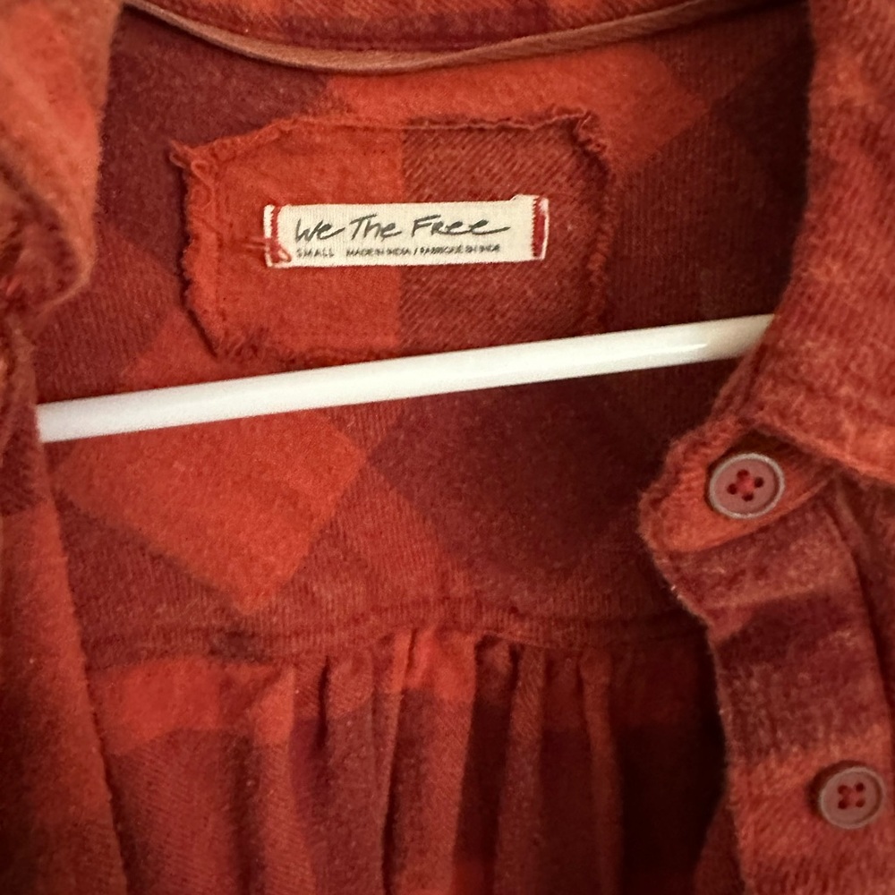 We The Free Rust Plaid Shirt - Picture 2 of 3